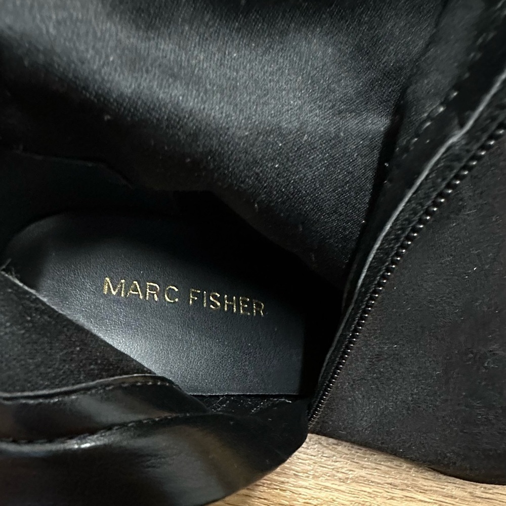 Marc Fisher pointed toe black ankle suede boots - Picture 11 of 12